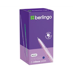 Ручка шариковая Berlingo "Tribase Pastel" синяя, 0,7мм