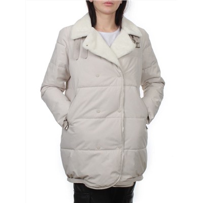 S24-236 LT. BEIGE Куртка демисезонная женская (100 гр. холлофайбер)