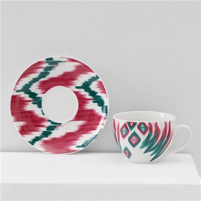 Сервиз чайный Доляна Askım, 12 предметов: 6 чашек 250 мл, 6 блюдец d=15 см, фарфор