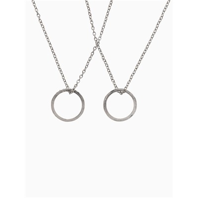 Кулоны парные «Неразлучники» friends forever, кольца, цвет серебро, 45 см