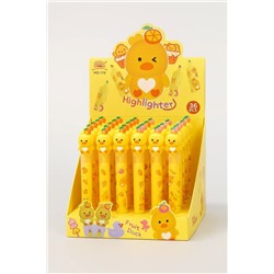 Маркер текстовыделитель 3 в 1 "Fruit duck", шоу-бокс 36 шт.