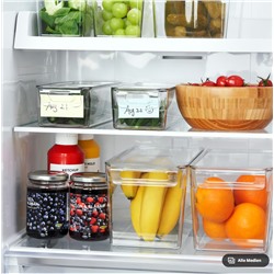 KLIPPKAKTUS Aufbewahrungsbox für Kühlschrank, transparent, 32x14x14 cm