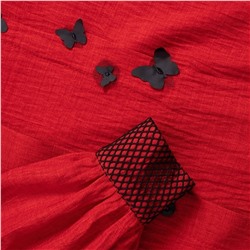 Рубашка нарядная, Нежный шум (красная)