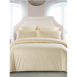 Простыня из страйп-сатина Топленое молоко