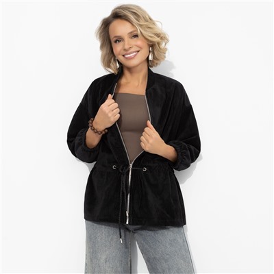 Бомбер мягкий на кулиске, Хочу-надо-беру (чёрный)