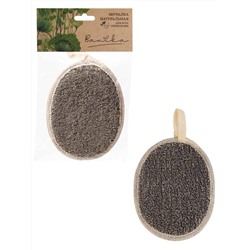 Мочалка "Овал", лён, 16х12см