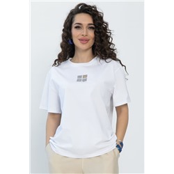 Футболка Аника (белая/коты) Б13493-20М