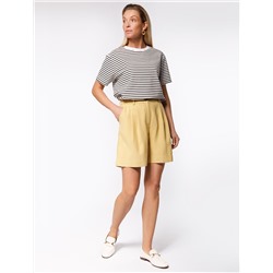 Шорты из плотного лиоцела на резинке