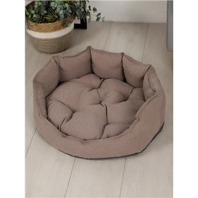 Лежанка для кошек и собак 50×60 с бортиками LDZR, рогожка, оксфорд, износостойкая, Bio-Line