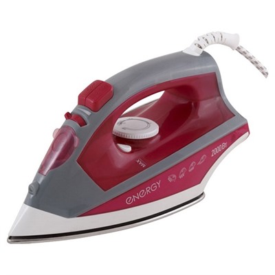 Утюг ENERGY EN-328 бордовый, 2000Вт,пар.удар.спрей.сталь оптом