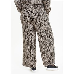 Papaya Curve Animal Print Wide Leg Trousers