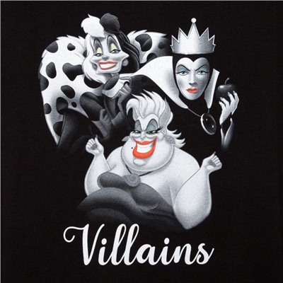 Футболка Villains Злодейки, чёрная, размер 42