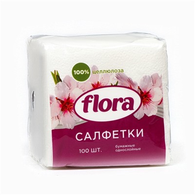 Салфетки бумажные, 24х24 см, 100 шт, белые