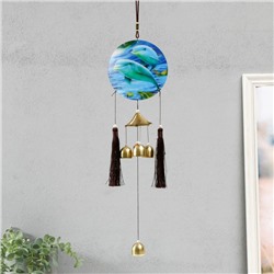 Музыка ветра «Дельфины», металл, 4 колокольчика, 52×12.5×2.7 см