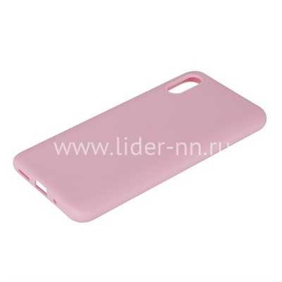 Задняя панель для Xiaomi  Redmi 9A Силикон матовый (розовая)