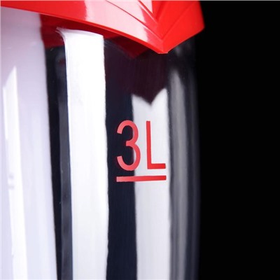 Башня пивная «Вавилон», колба 3 л, подсветка, батарейка Ag10, красная