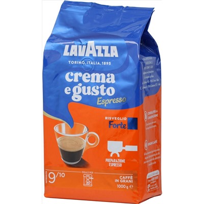 LAVAZZA. Crema E Gusto Espresso Forte (зерновой) 1 кг. мягкая упаковка