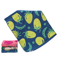 Zhiyang towel, four-layer cotton jacquard gauze cherry tomato flower square towel, soft absorbent kitchen towel factory price wholesale
