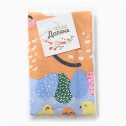 Полотенце кухонное Доляна «Счастливой пасхи» 28×46 см, рогожка, 100% хлопок, 160 г/м²