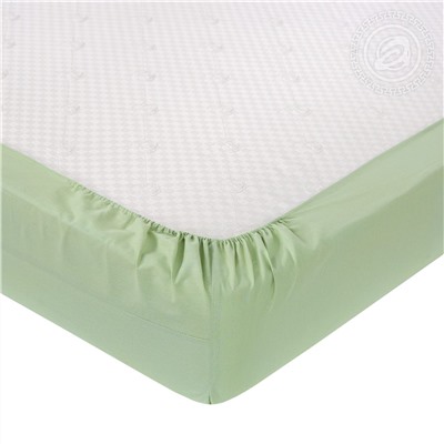 Простыня на резинке из поплина Фисташковый Арт Дизайн