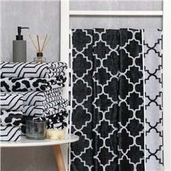 Полотенце махровое Этель Ornament, 50×90 см, 100% хлопок, 420 г/м², чёрно-белое
