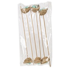 GAEM Набор из 6-ти изделий декоративных (вставка) "Гнездо пасхальное" (6*5*3), L26 W17 H5,5 см