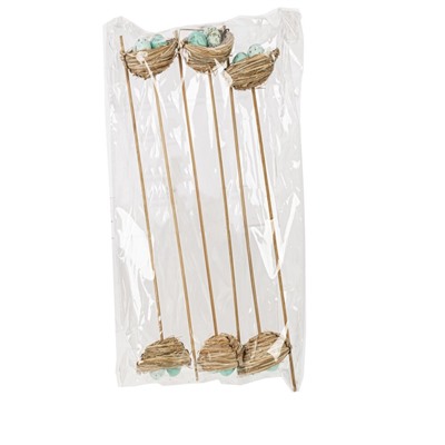 GAEM Набор из 6-ти изделий декоративных (вставка) "Гнездо пасхальное" (6*5*3), L26 W17 H5,5 см