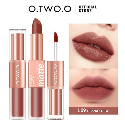 Матовая помада и блеск O.TWO.O Lip Glaze Lipstick № L09 Terracotta 6.5 g