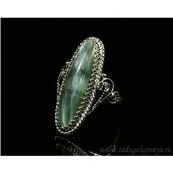 Кольцо серафинит "Овал" 12*30мм, размер 17,5