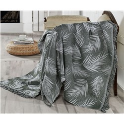Накидка на Диван 170x220 см. 100% Хлопок Keten Palmiye Haki
