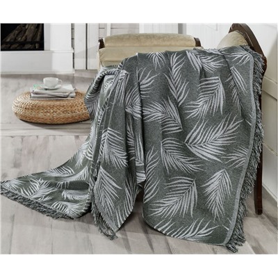 Накидка на Диван 170x220 см. 100% Хлопок Keten Palmiye Haki
