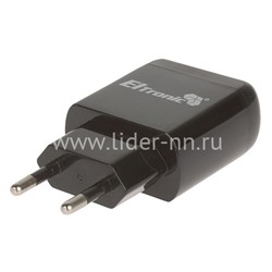 СЗУ ELTRONIC FASTER Type-C (2100 mAh/2 USB) в коробке (черный)