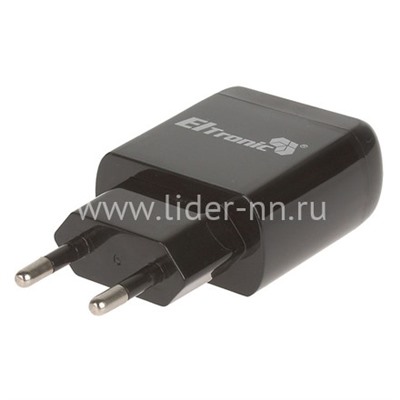 СЗУ ELTRONIC FASTER Type-C (2100 mAh/2 USB) в коробке (черный)
