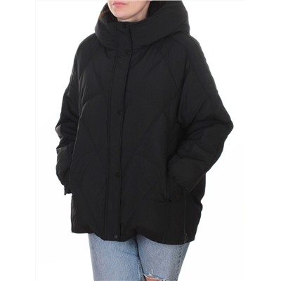 9913 BLACK Куртка зимняя женская (150 гр. холлофайбер)