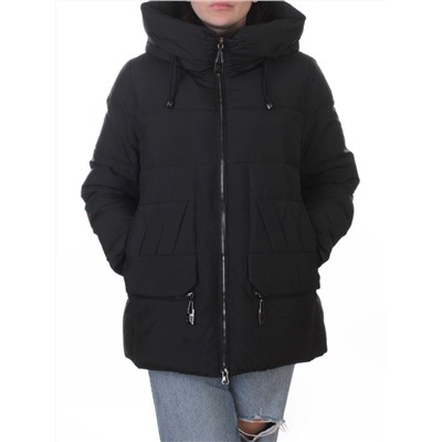 M-M05 BLACK Куртка зимняя женская (150 гр. холлофайбер)
