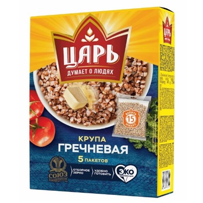 ЦАРЬ Крупа гречневая в вар.пак 400гр в КОР