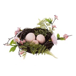 GAEM Изделие декоративное "Гнездо пасхальное", L16 W15,5 H7 см, 3в.