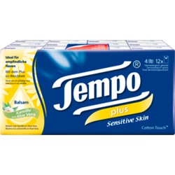 Tempo Tempo Носовой платок Plus Алоэ	 + Ромашка	 12x9St, 108 шт