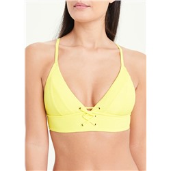 Ribbed Eyelet Bikini Top