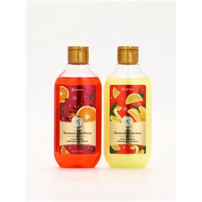 Подарочный набор новогодний URAL LAB «Моменты счастья»: гель для душа и пена для ванны, 2×300 мл