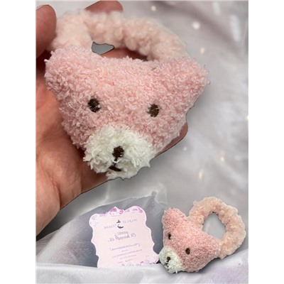 Резинка для волос меховая "Медвежонок" РД7 тип 3