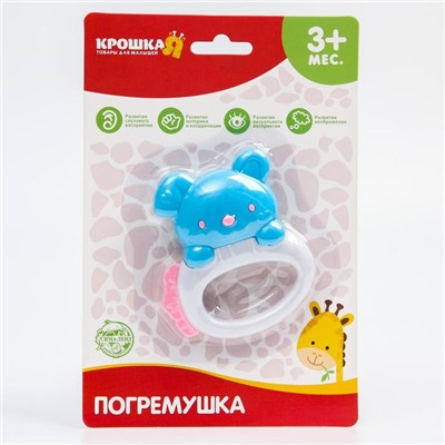 Погремушка «Собачка» с эластичными элементами, виды и цвет МИКС