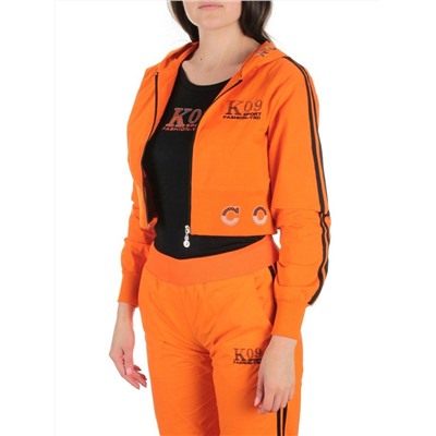 2388 ORANGE/BLACK Костюм спортивный тройка женский (100% полиэстер )