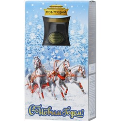 Конфуций. Новый год. Набор Чайная пара. Снег искристый 110 гр. карт.упаковка