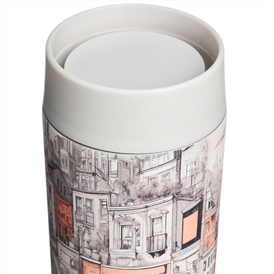 ТЕРМОКРУЖКА ГОРОД 350 МЛ, КОЛБА НЕРЖ.СТАЛЬ 18/10