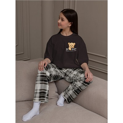 Детский костюм для девочки Мишель-1 КД-390 / коричневый