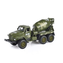 Машина военная "Бетономешалка" (свет, звук) в коробке