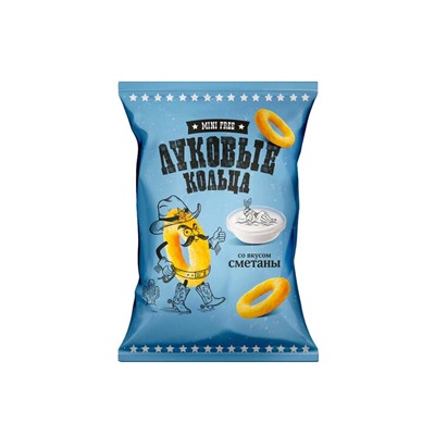 «Mini Free», луковые кольца со вкусом сметаны, 45 г