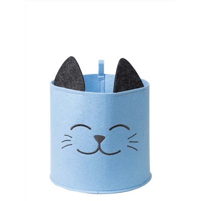 Органайзер для хранения "Корзинка "FUNNY" Котик голубой малый", 24х24х22см, 8л