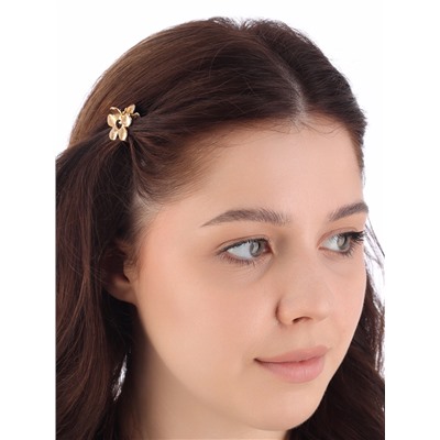 Крабик для волос «Брианна», цветок, 2 см, золото